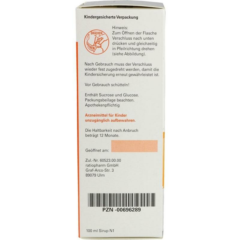IBU-RATIOPHARM Fiebersaft für Kinder 40 mg/ml