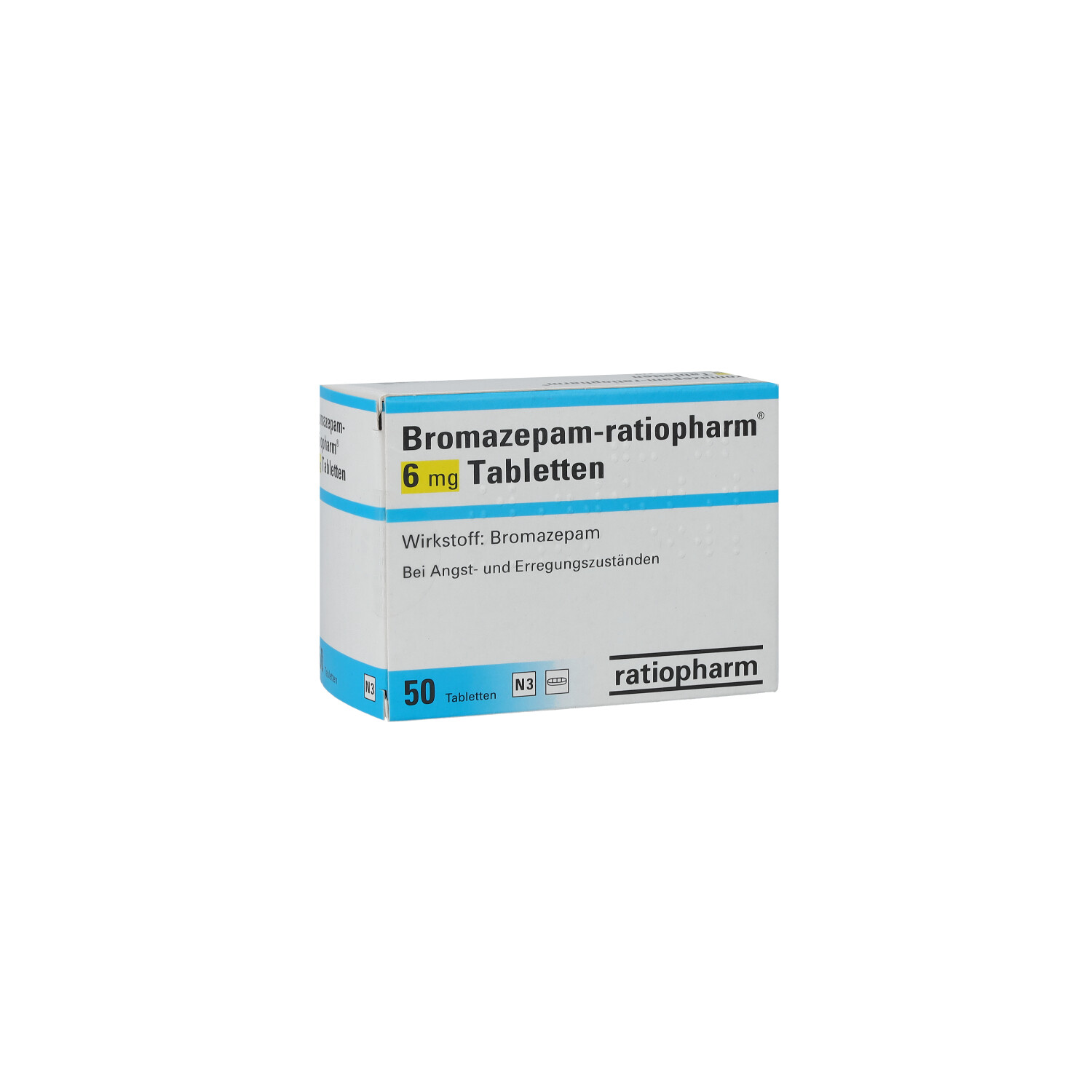 BROMAZEPAM-ratiopharm 6 mg Tabletten