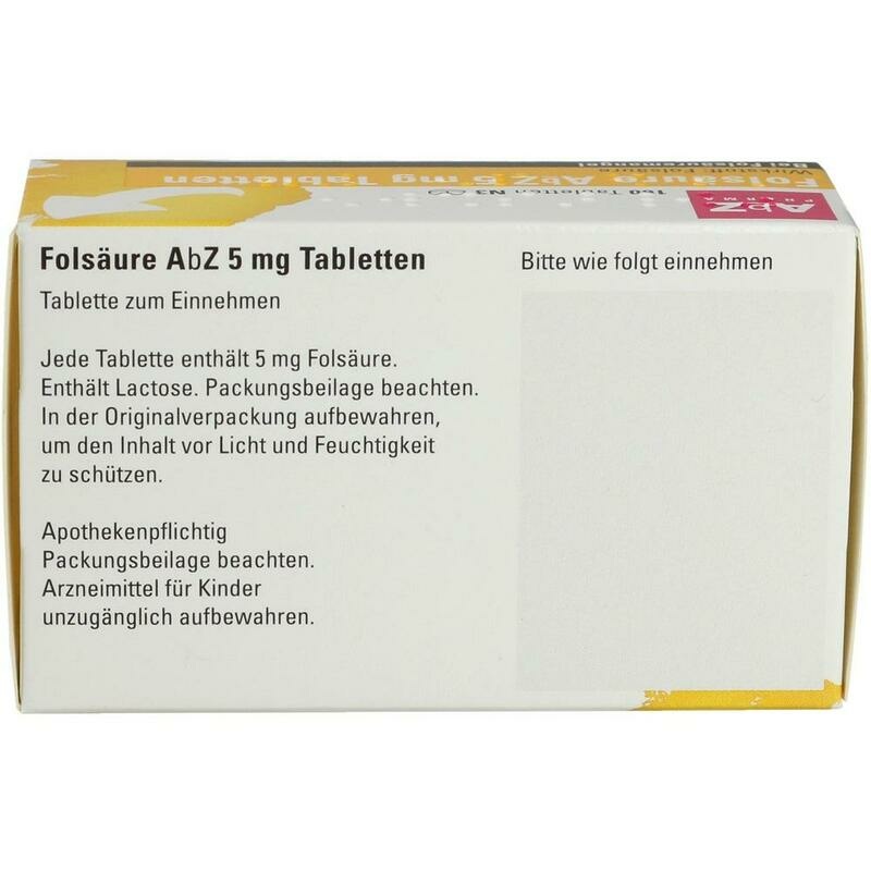 FOLSÄURE AbZ 5 mg Tabletten