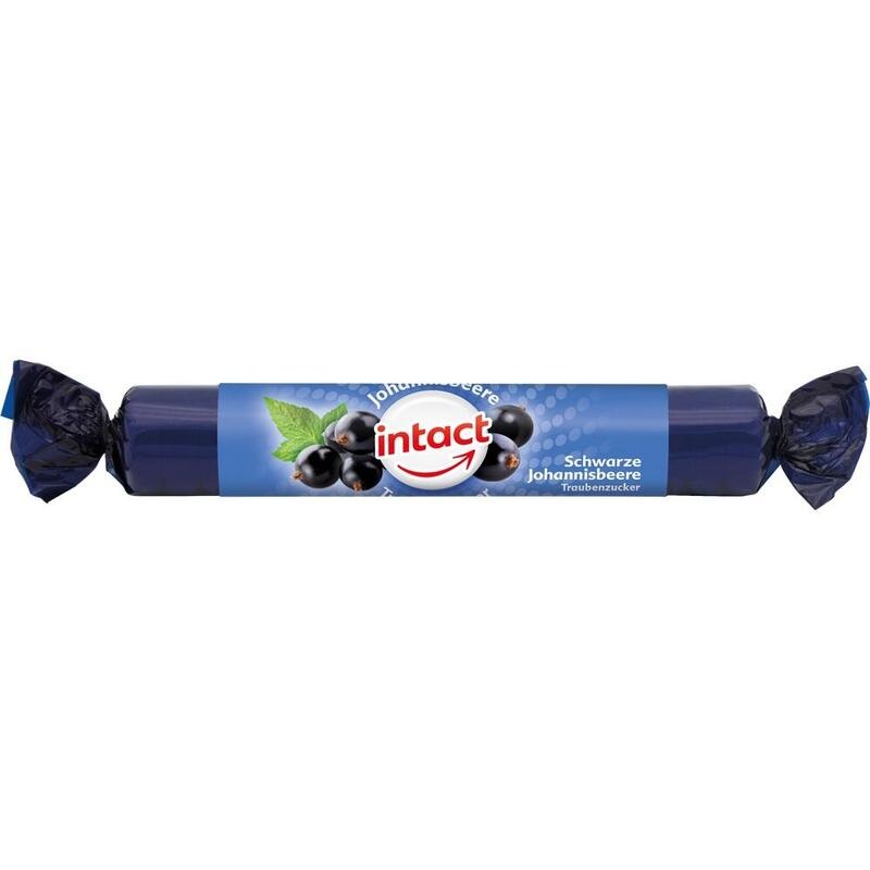 INTACT Traubenzucker Rolle schwarze Johannisbeere