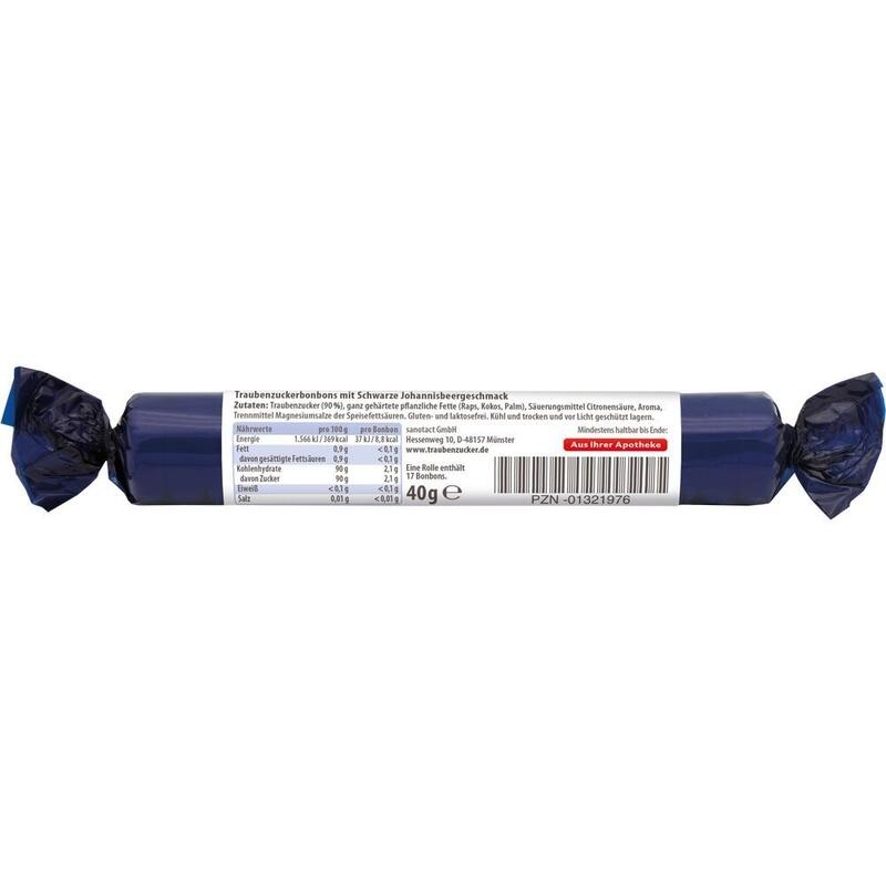 INTACT Traubenzucker Rolle schwarze Johannisbeere