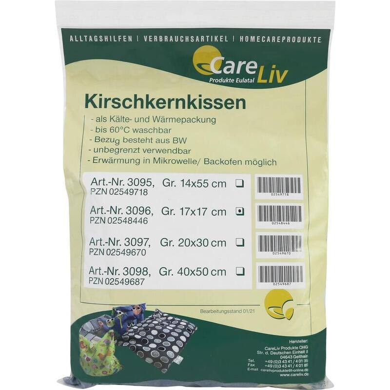 KIRSCHKERNKISSEN 17x17 cm