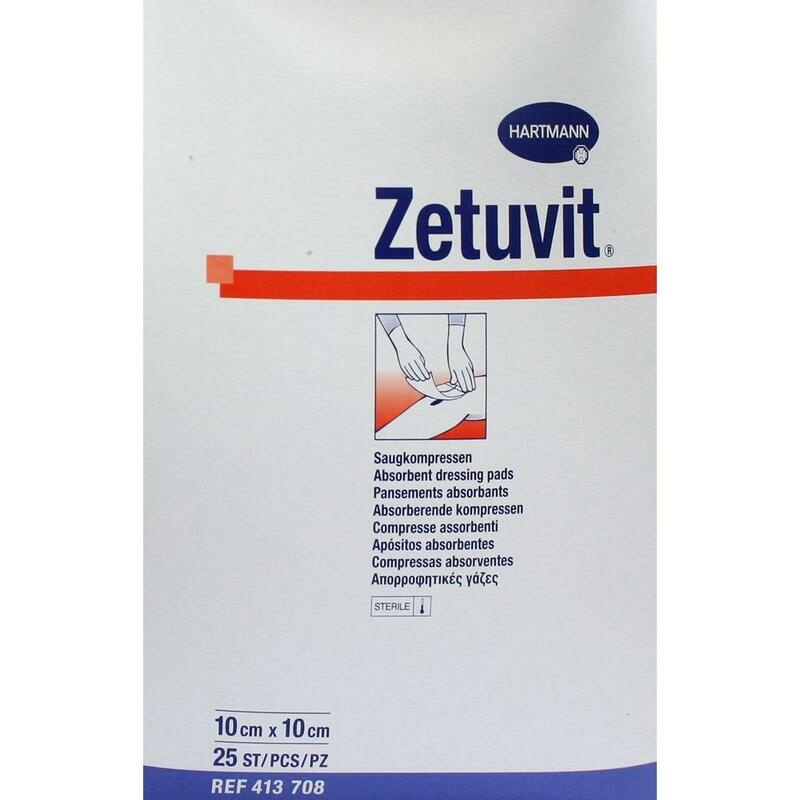 ZETUVIT Saugkompressen steril 10x10 cm
