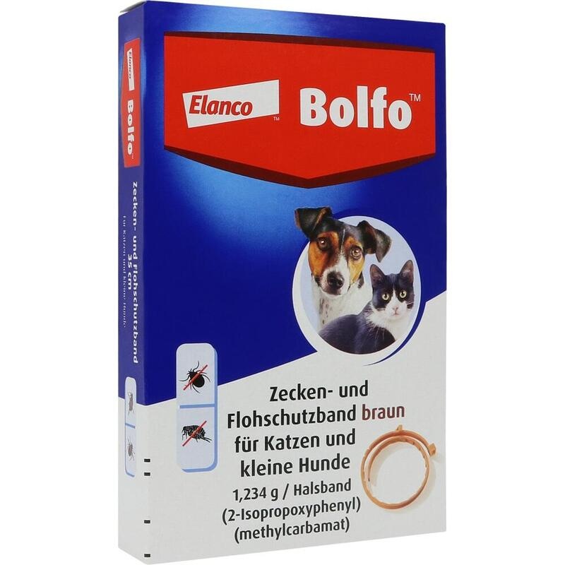 BOLFO Flohschutzband braun f.kleine Hunde/Katzen