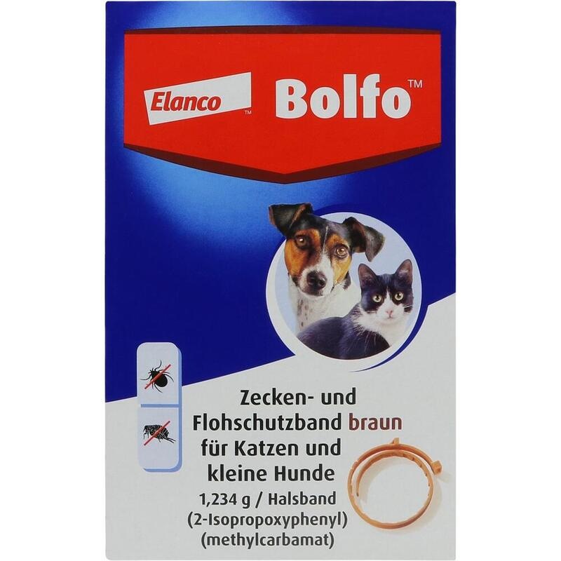 BOLFO Flohschutzband braun f.kleine Hunde/Katzen