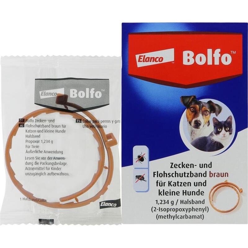 BOLFO Flohschutzband braun f.kleine Hunde/Katzen