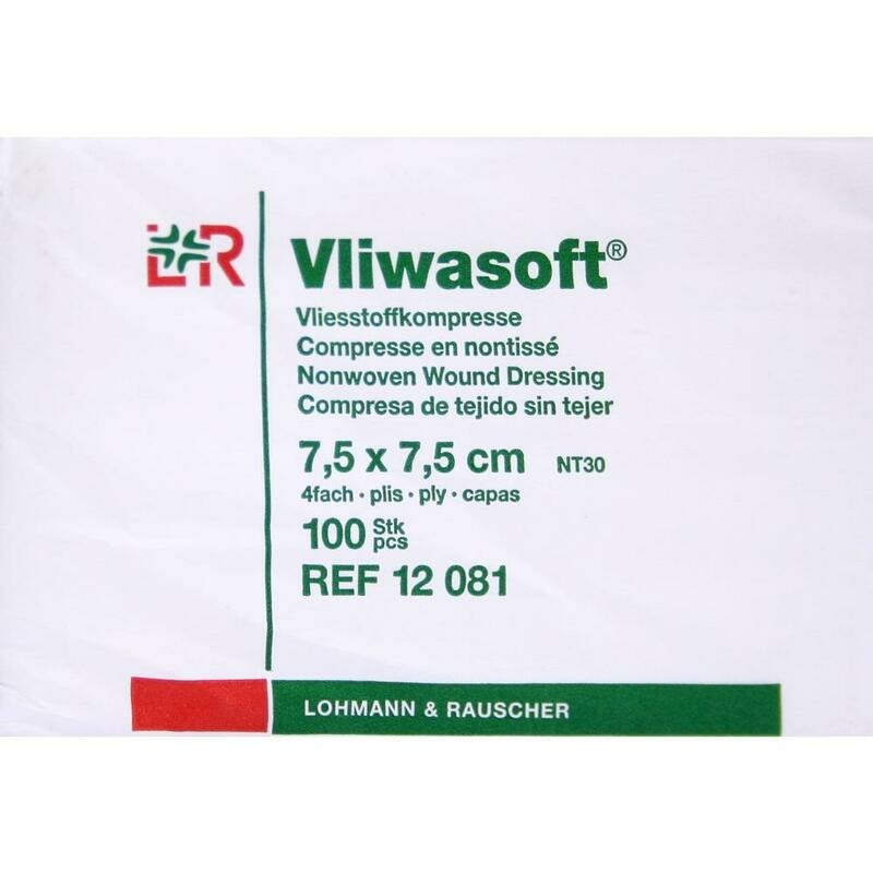 VLIWASOFT Vlieskompressen unsteril 7,5x7,5 cm 4l.