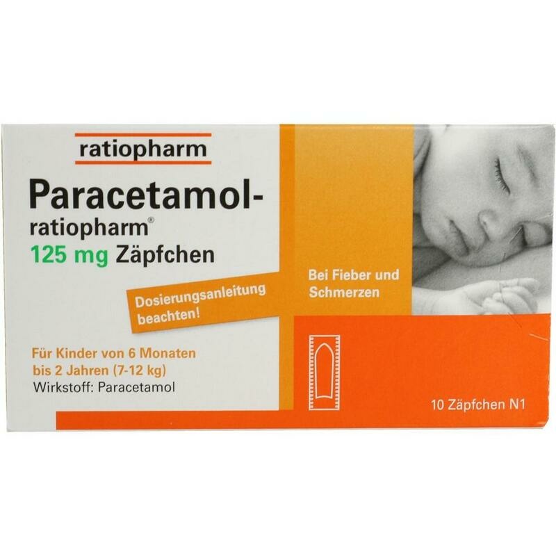 PARACETAMOL-ratiopharm 125 mg Zäpfchen