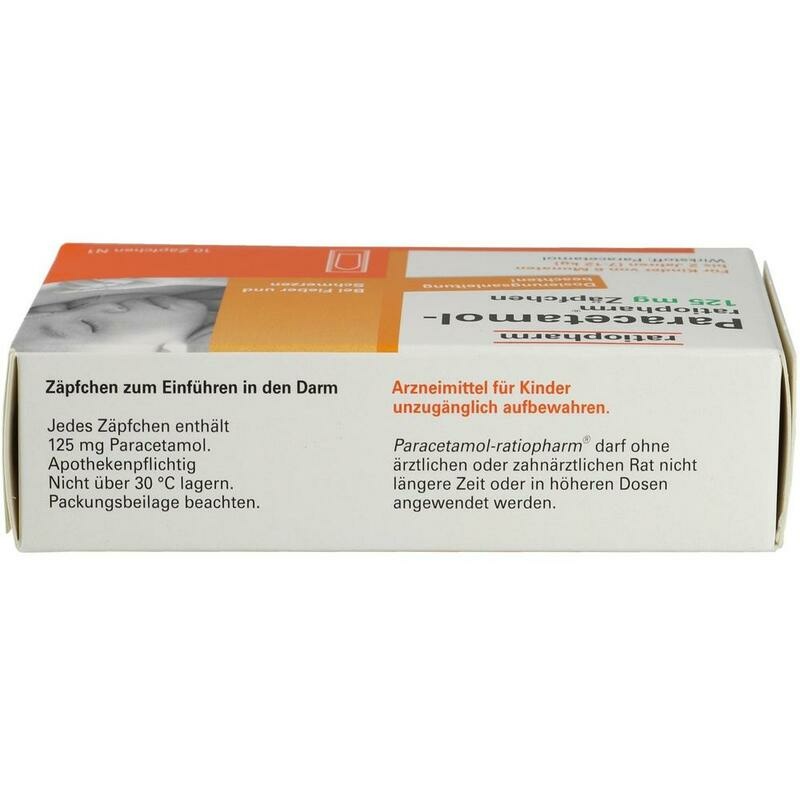PARACETAMOL-ratiopharm 125 mg Zäpfchen