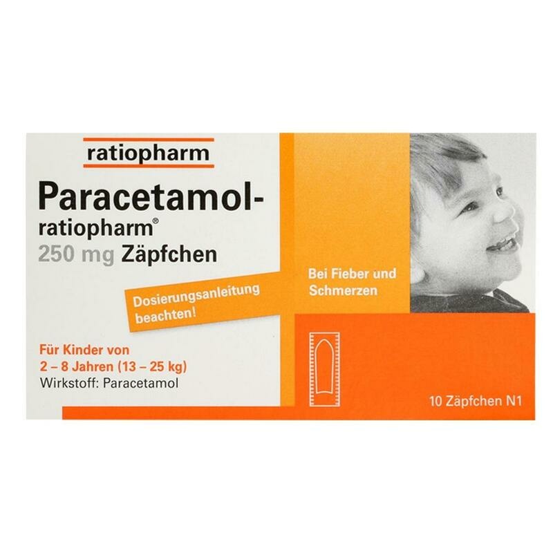 PARACETAMOL-ratiopharm 250 mg Zäpfchen