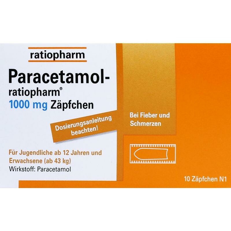 PARACETAMOL-ratiopharm 1.000 mg Zäpfchen