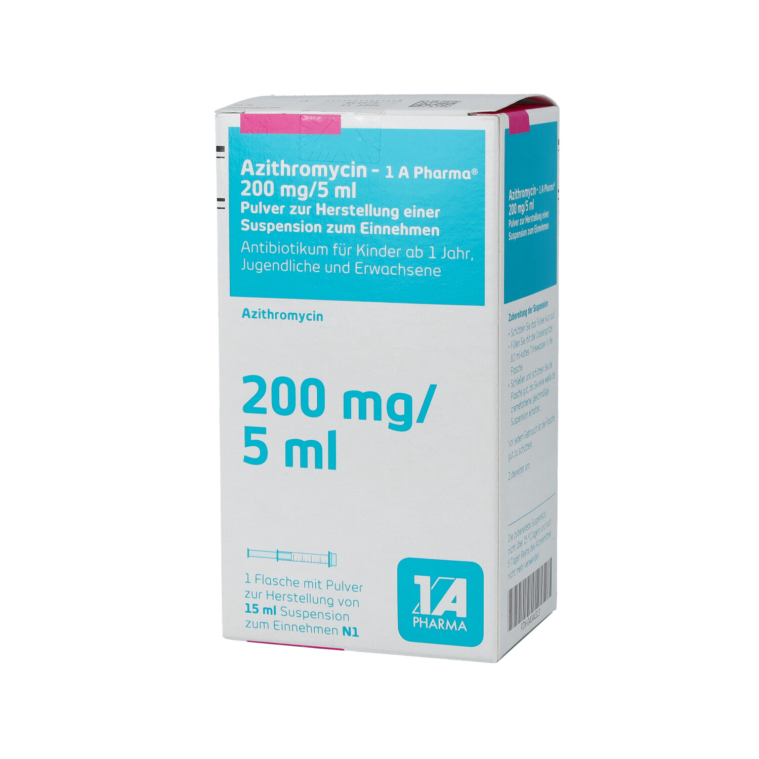AZITHROMYCIN-1A Ph.200mg/5ml Plv.z.Susp.-Herst.