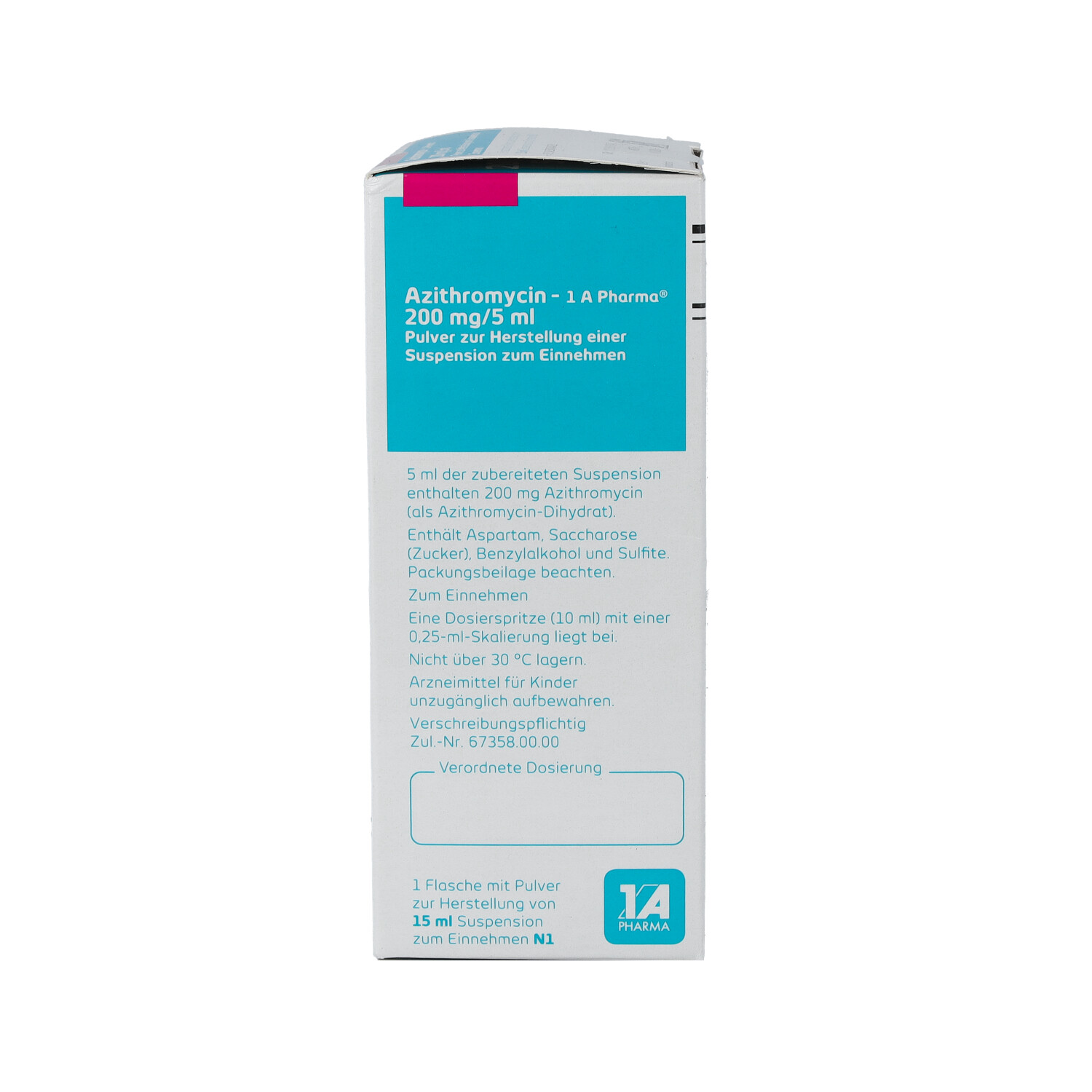 AZITHROMYCIN-1A Ph.200mg/5ml Plv.z.Susp.-Herst.