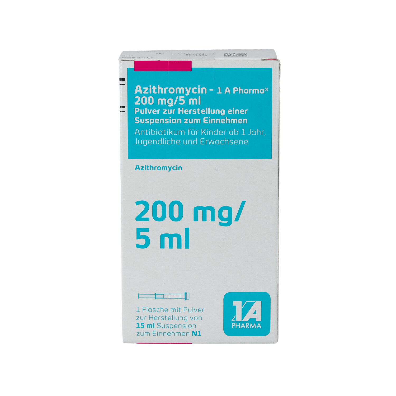 AZITHROMYCIN-1A Ph.200mg/5ml Plv.z.Susp.-Herst.