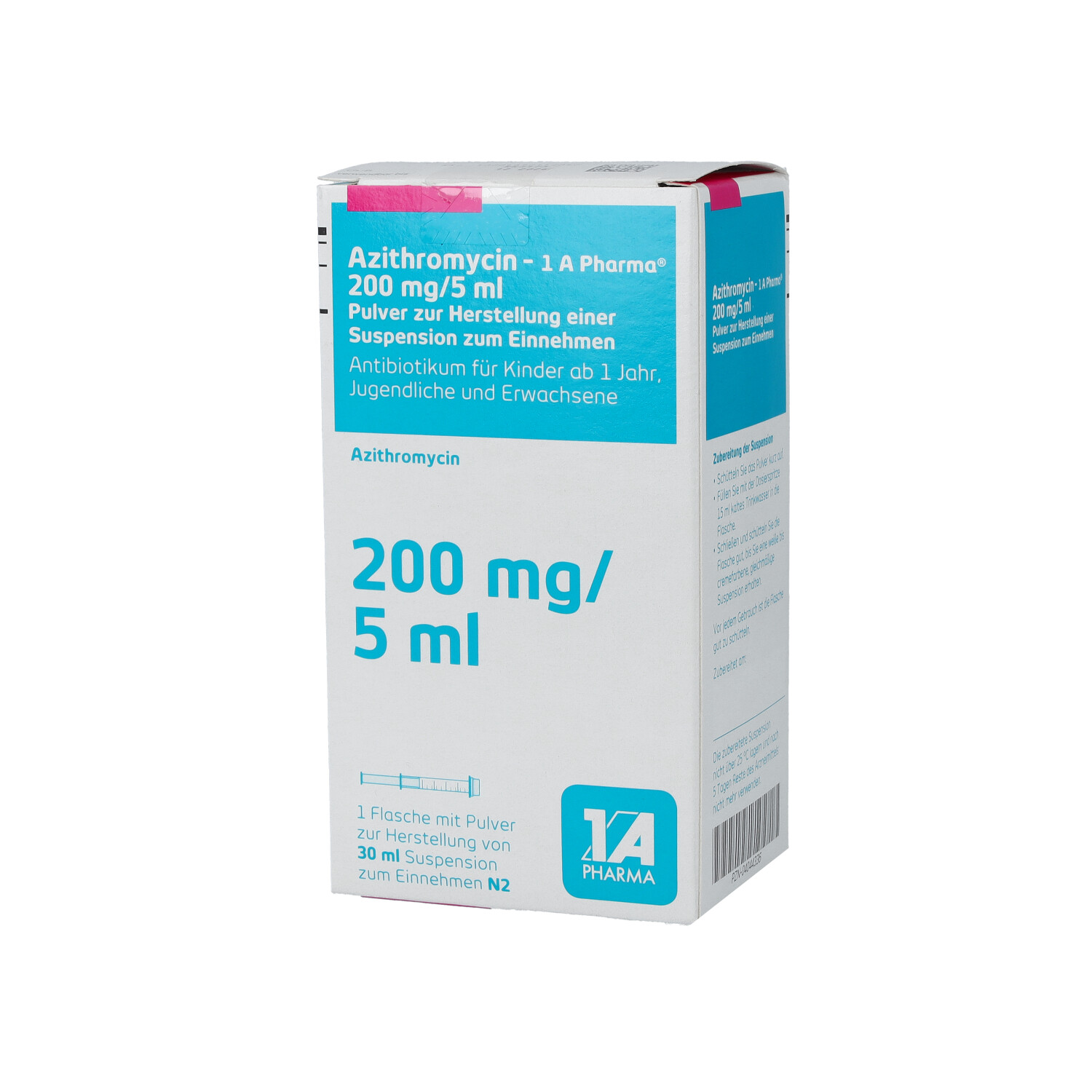 AZITHROMYCIN-1A Ph.200mg/5ml Plv.z.Susp.-Herst.