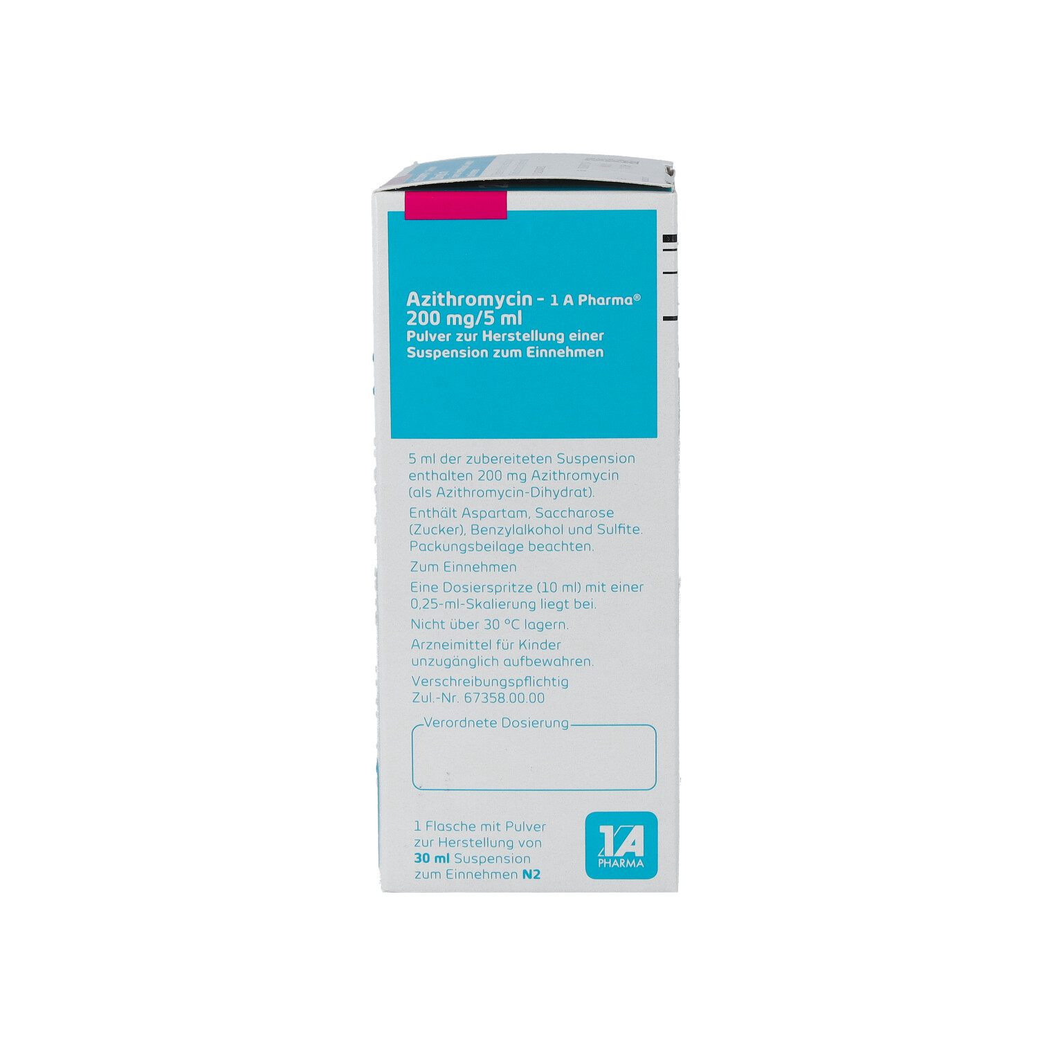 AZITHROMYCIN-1A Ph.200mg/5ml Plv.z.Susp.-Herst.