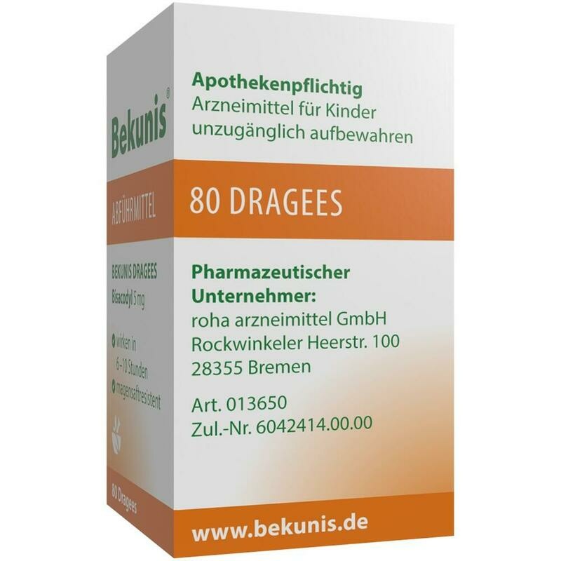 BEKUNIS Dragees Bisacodyl 5 mg magensaftres.Tabl.