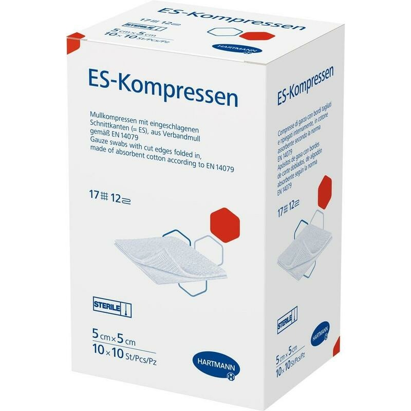 ES-KOMPRESSEN steril 5x5 cm 12fach Großpackung