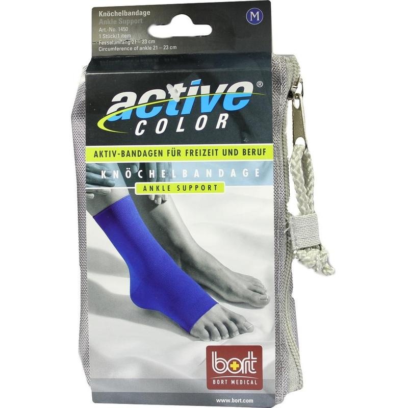 BORT ActiveColor Knöchelbandage M blau