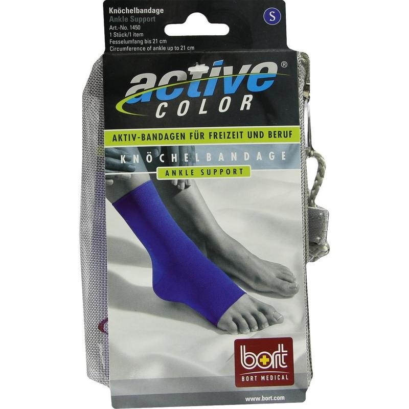 BORT ActiveColor Knöchelbandage S blau