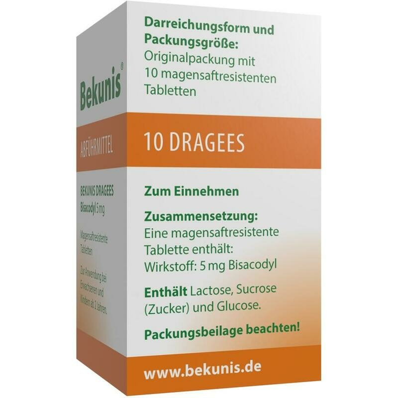 BEKUNIS Dragees Bisacodyl 5 mg magensaftres.Tabl.