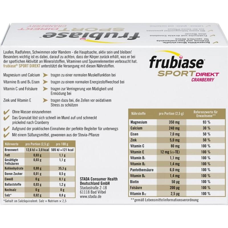 FRUBIASE SPORT Direkt Granulat