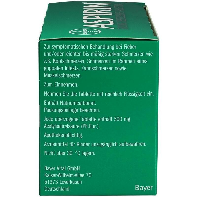 ASPIRIN 500 mg überzogene Tabletten