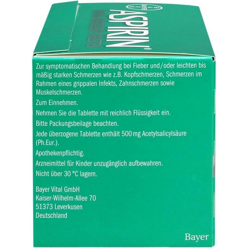 ASPIRIN 500 mg überzogene Tabletten