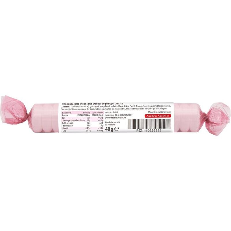 INTACT Traubenzucker Rolle Erdbeere Joghurt