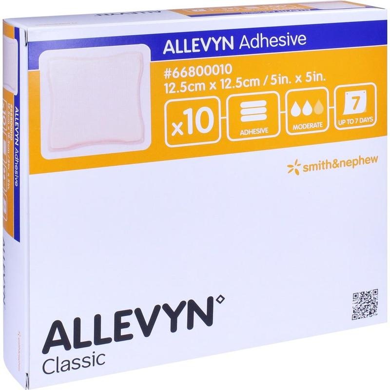 ALLEVYN Adhesive 12,5x12,5 cm haftende Wundauflage