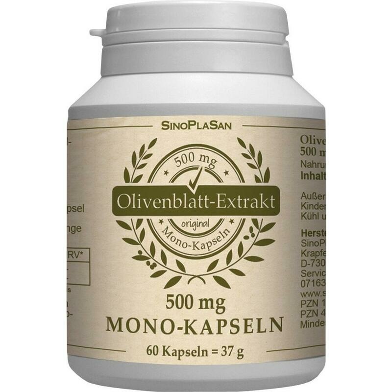 OLIVENBLATT-Extrakt 500 mg Mono-Kapseln