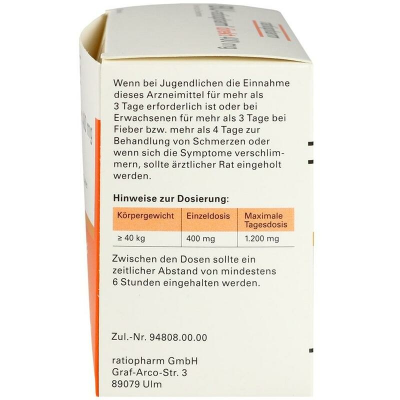 IBU-RATIOPHARM direkt 400 mg Pulver zum Einnehmen