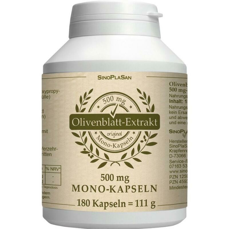 OLIVENBLATT-Extrakt 500 mg Mono-Kapseln