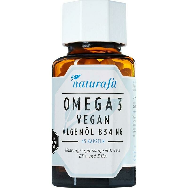 NATURAFIT Omega-3 vegan Algenöl 834 mg Kapseln