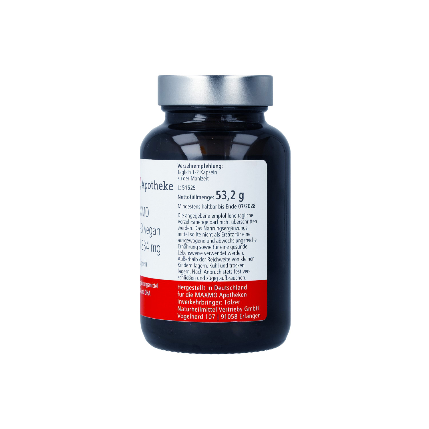 MAXMO Omega-3 vegan 834 mg Kapseln