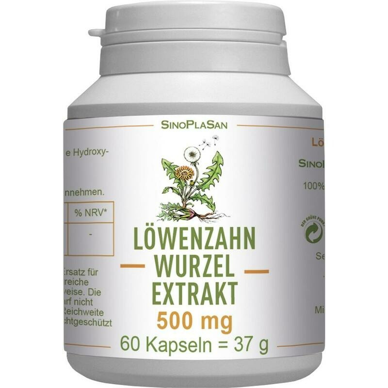 LÖWENZAHNWURZEL-Extrakt 500 mg Mono Kapseln