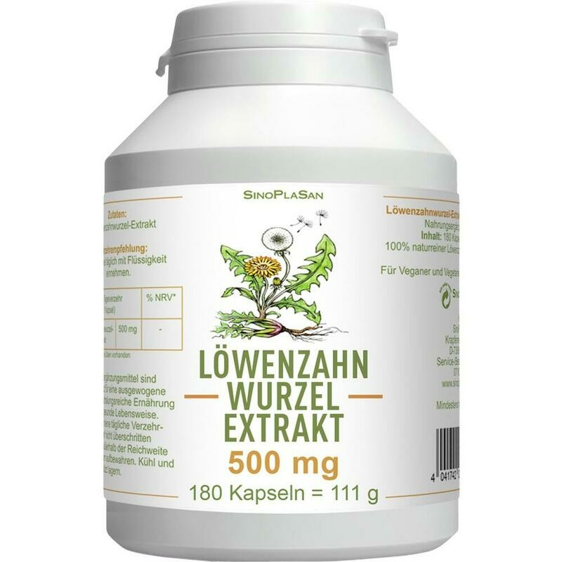 LÖWENZAHNWURZEL-Extrakt 500 mg Mono Kapseln