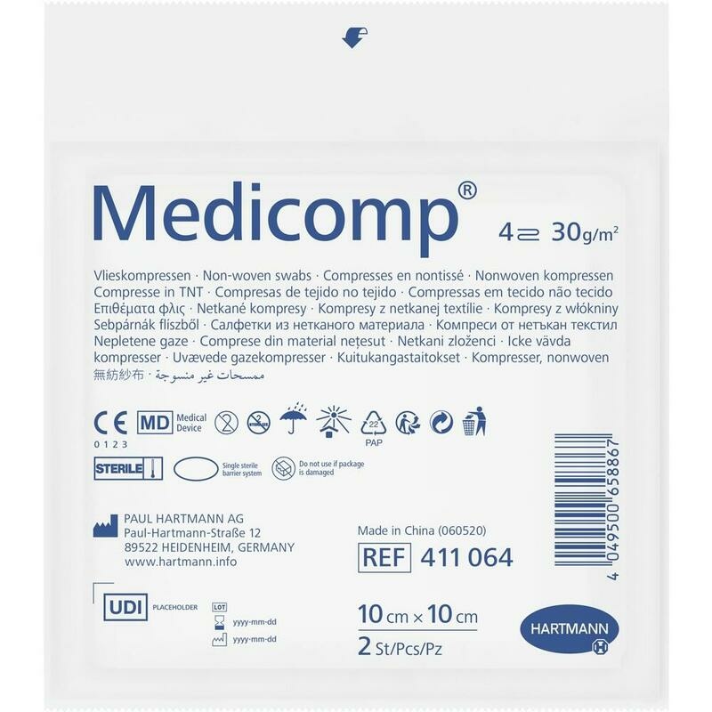 MEDICOMP Vlieskomp.steril 10x10 cm