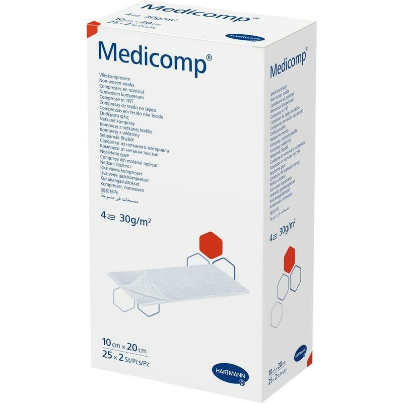 MEDICOMP Vlieskomp.steril 10x20 cm 4fach