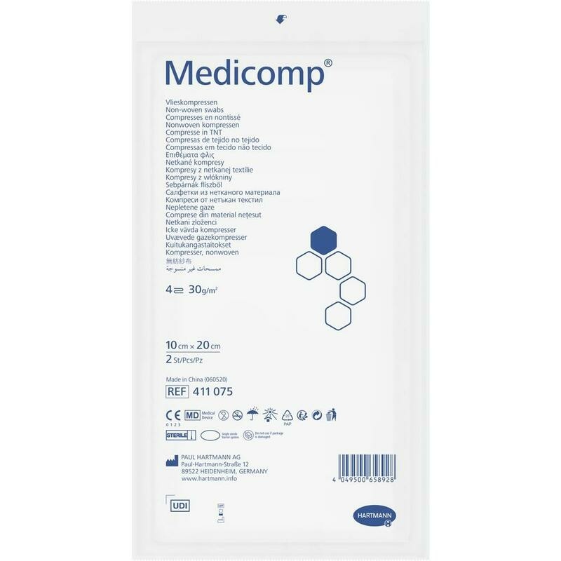 MEDICOMP Vlieskomp.steril 10x20 cm 4fach