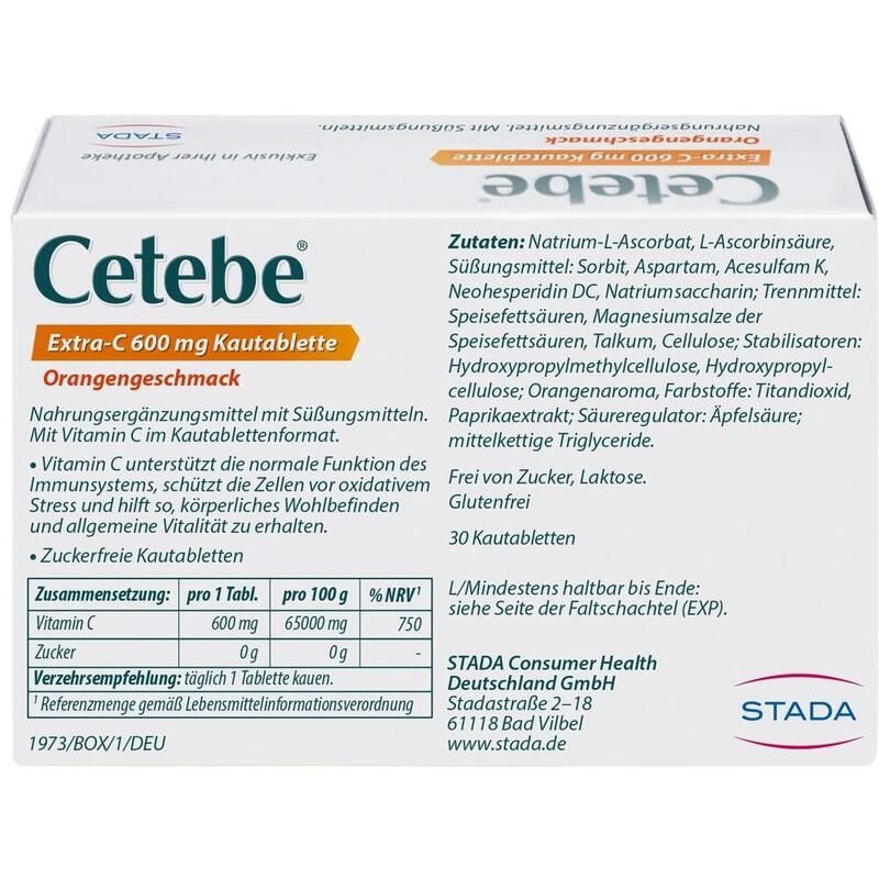 CETEBE Extra-C 600 mg Kautabletten