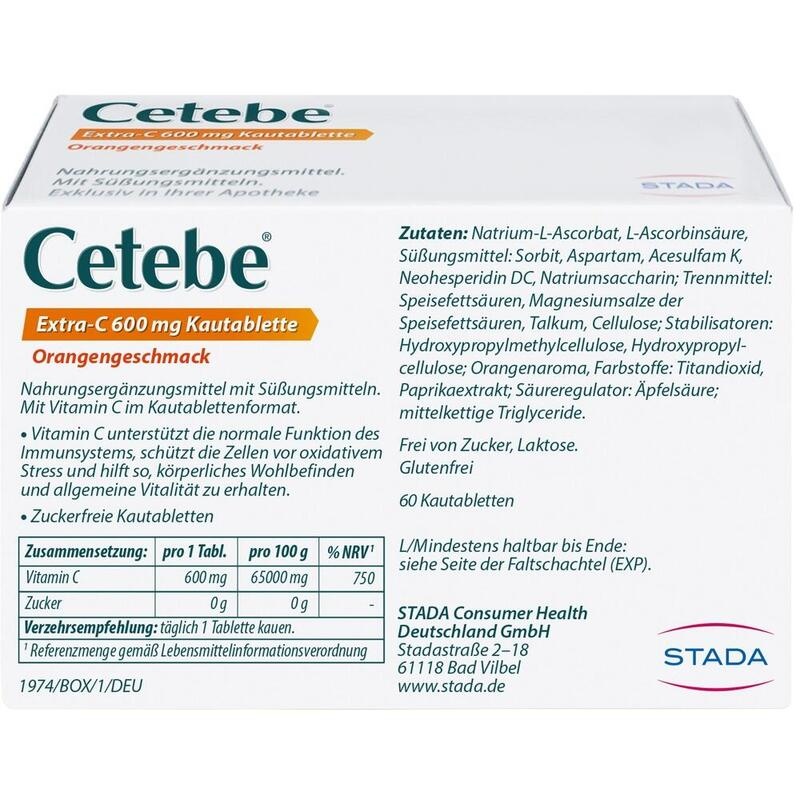 CETEBE Extra-C 600 mg Kautabletten