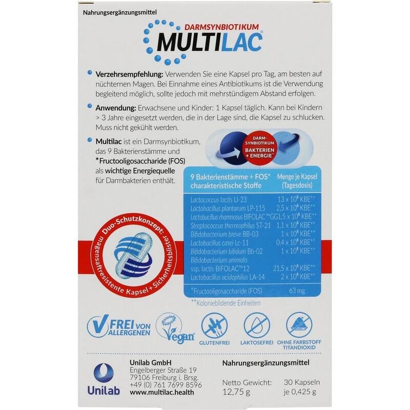 MULTILAC Darmsynbiotikum magensaftres.Kapseln