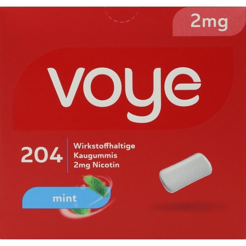 VOYE Mint 2 mg wirkstoffhalt.Kaugummi mit Nikotin