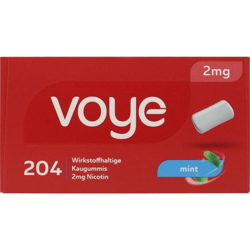 VOYE Mint 2 mg wirkstoffhalt.Kaugummi mit Nikotin