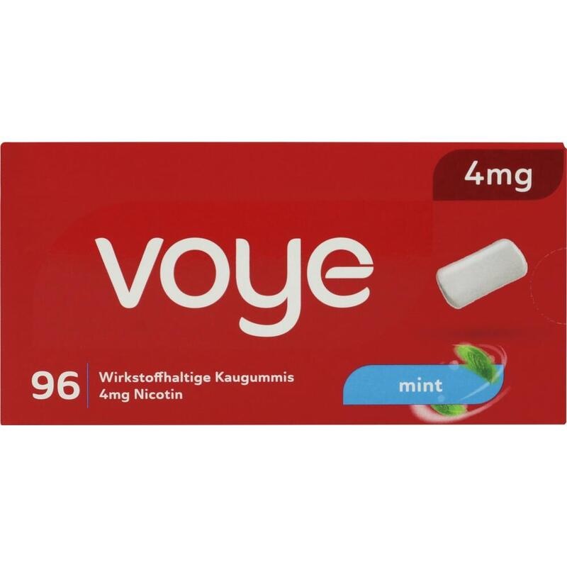 VOYE Mint 4 mg wirkstoffhalt.Kaugummi mit Nikotin