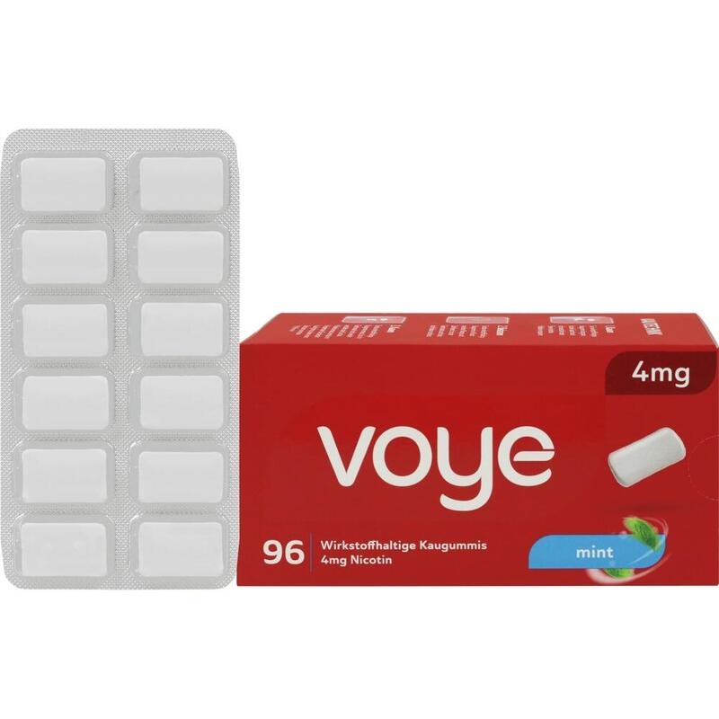 VOYE Mint 4 mg wirkstoffhalt.Kaugummi mit Nikotin