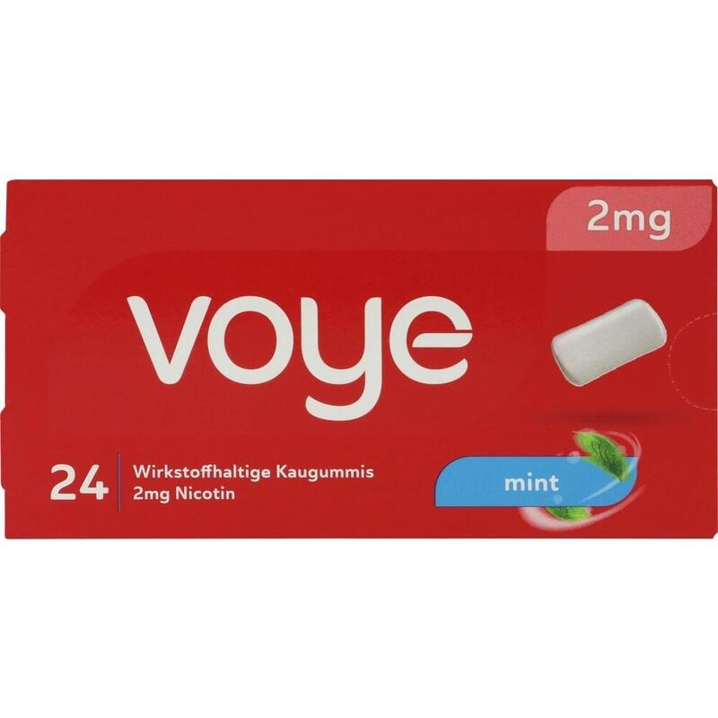 VOYE Mint 2 mg wirkstoffhalt.Kaugummi mit Nikotin