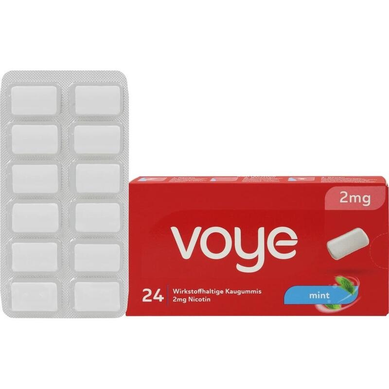 VOYE Mint 2 mg wirkstoffhalt.Kaugummi mit Nikotin