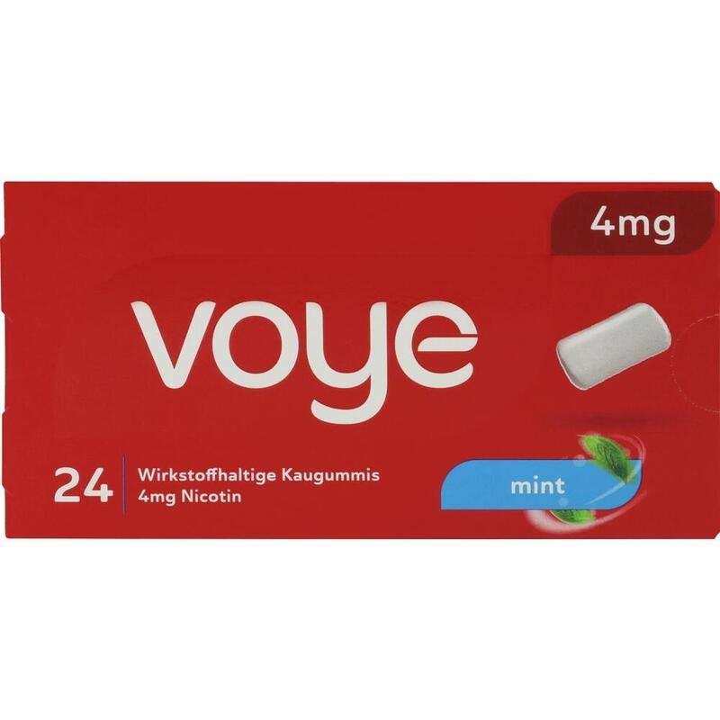 VOYE Mint 4 mg wirkstoffhalt.Kaugummi mit Nikotin